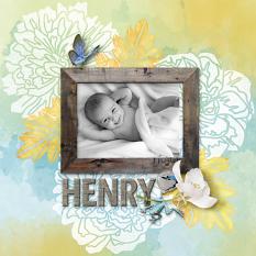 "Henry" digital scrapbook layout by Darryl Beers