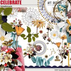 Celebrate Embellishments by AFT Designs - #digitalscrapbooking