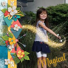 "Magical" layout by Laura Louie