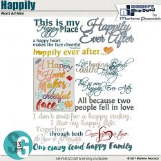 Happily Word Art Mini