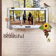 "Absolutely Beautiful" digital scrapbook layout by Geraldine Touitou