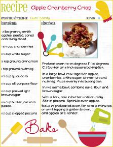 Recipe Page created with Kiss the Cook clip art