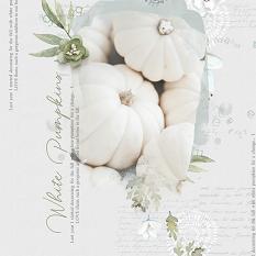 Color Palettes 02 Digital Scrapbooking Collection Mini Layout "White Pumpkins" by Brandy Murry