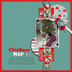 "Christmas Nap" digital scrapbook layout by Shauna Trueblood