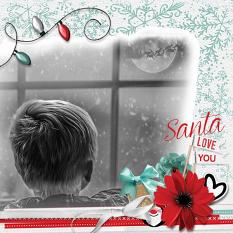 "Santa" digital scrapbook layout by Marie Hoorne