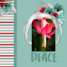 "Peace" digital scrapbook layout by Debby Leonard