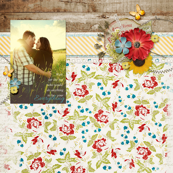 "Everything" Layout By Angie Briggs (product listed below)