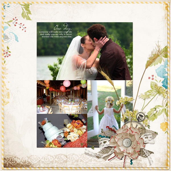 "One Day" Layout By Angie Briggs (product listed below)