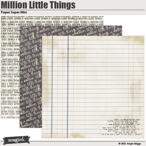 A Million Little Things Paper Super Mini