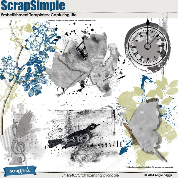 also available: ScrapSimple Embellishment Templates: Capturing Life