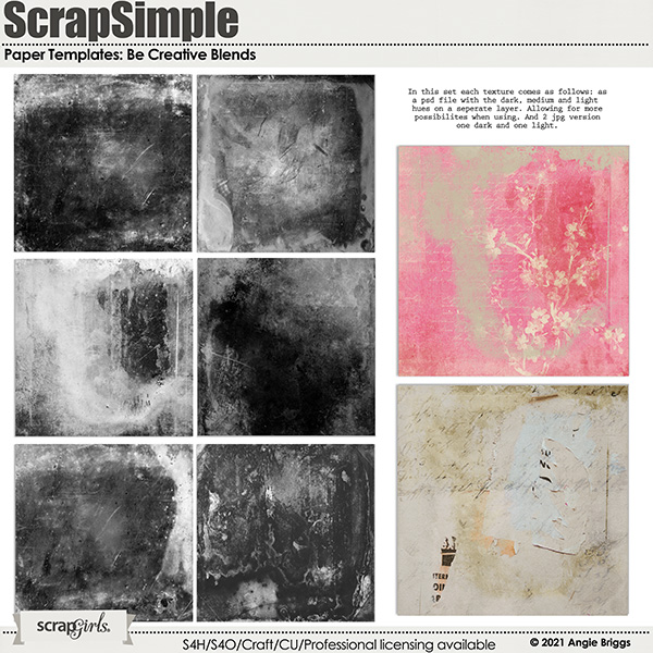 ScrapSimple Paper Templates: Be Creative Blend