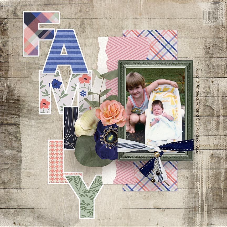 "Family" #digitalscrapbooking layout by AFT Designs - Amanda Fraijo-Tobin