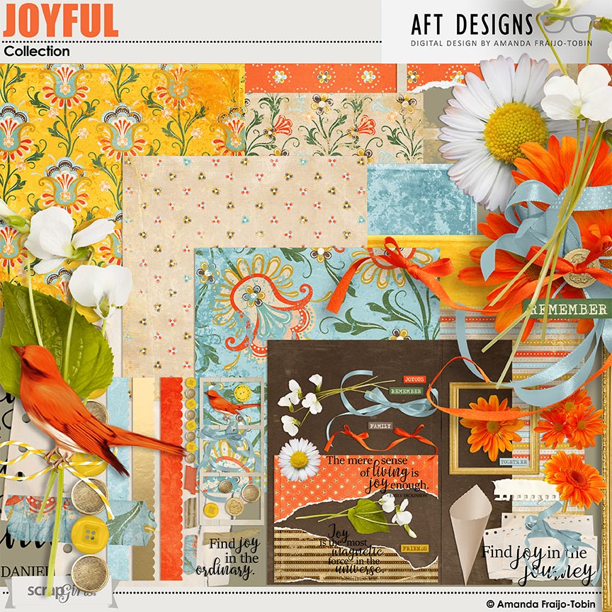Joyful #digitalscrapbooking Collection by AFT Designs - Amanda Fraijo-Tobin @ScrapGirls.com