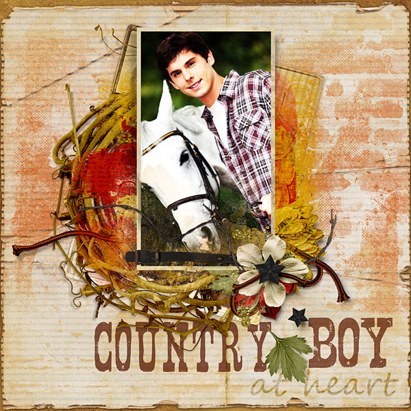 "Country Boy" layout by Amanda Fraijo-Tobin using Value Pack: Pepper