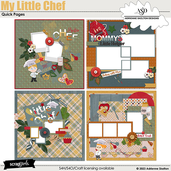 My Little Chef Quick Pages by Adrienne Skelton Designs
