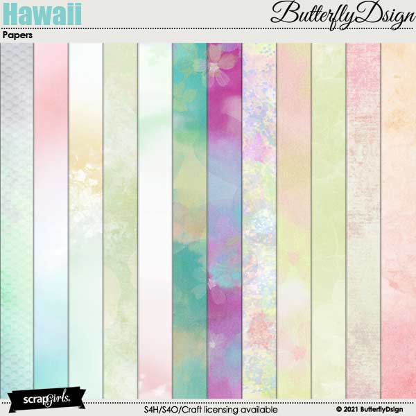 Hawaii Papers by ButterflyDsign 