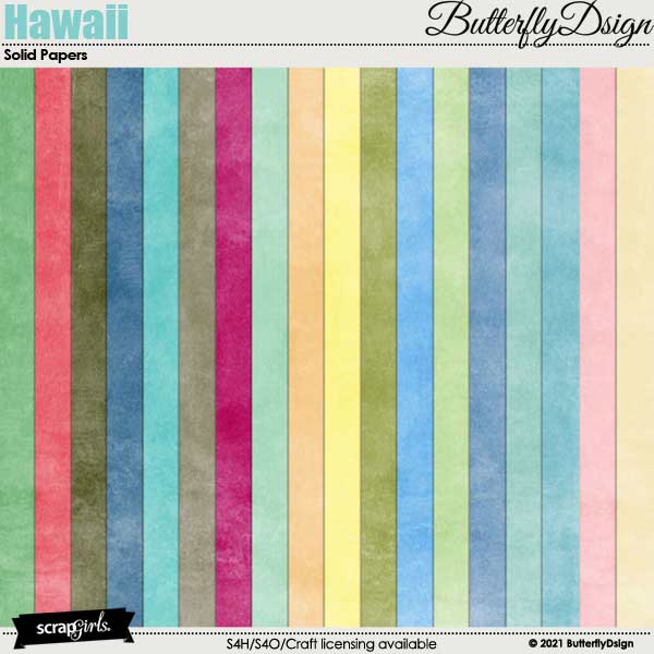 Hawaii Solid Papers by ButterflyDsign 