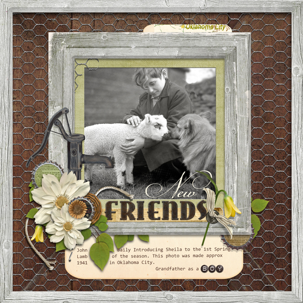 New Friends layout by Brandy Murry. See below for links to all products used in this digital scrapbooking layout.