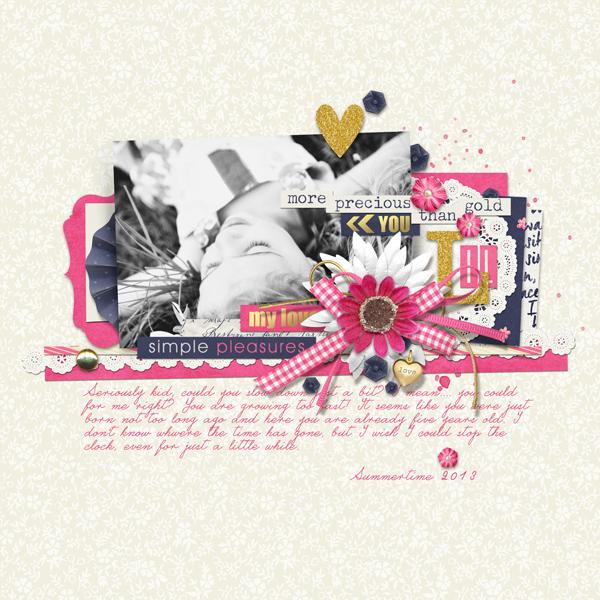 "More Precious than Gold" digital scrapbooking layout by Brandy Murry