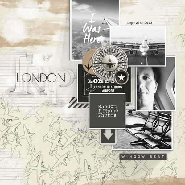 London Trip digital scrapbooking layout by Brandy Murry
