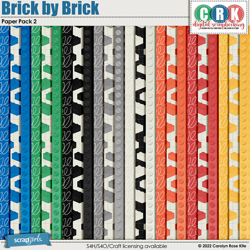 Brick by Brick Paper Pack 2 by CRK