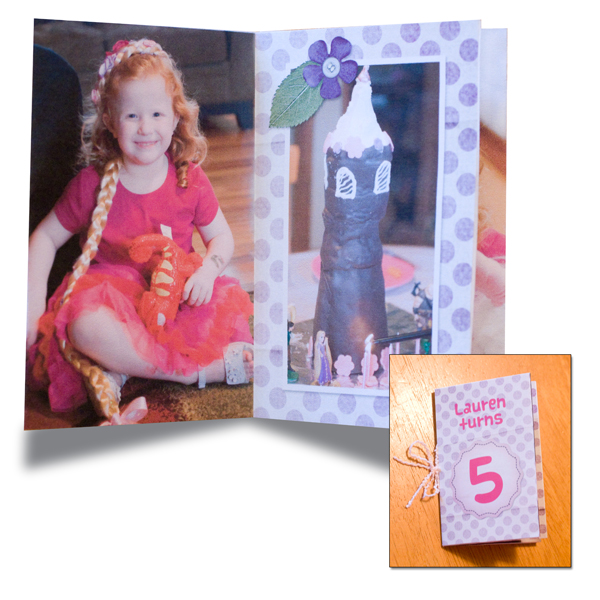 "Lauren turns 5" Mini Album by Cherise Oleson (see supplies used listed below)