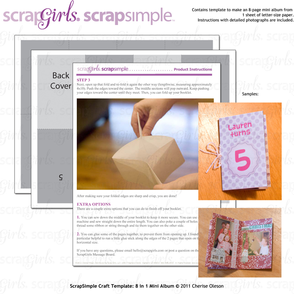 ScrapSimple Craft Templates: 8 in 1 Mini Album - Commercial License