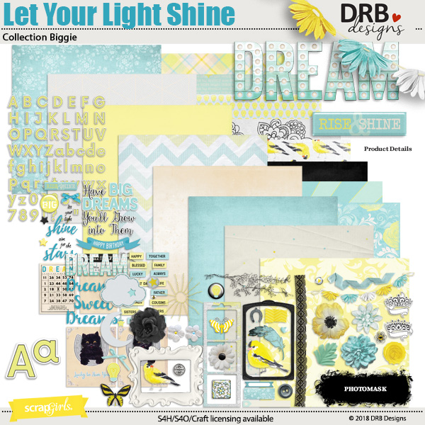 Let Your Light Shine Collection Biggie by DRB Designs | ScrapGirls.com