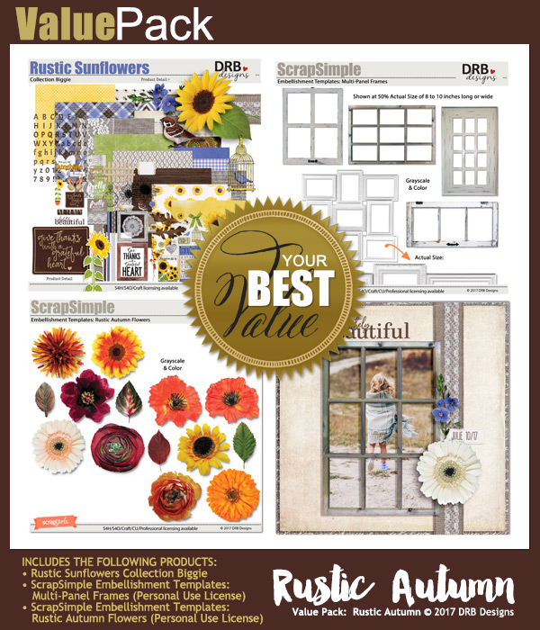 Value Pack: Rustic Autumn by DRB Designs | ScrapGirls.com