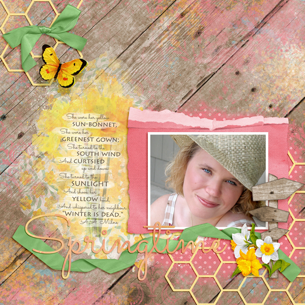 Digital Layout using Value Pack: Daffodil Days