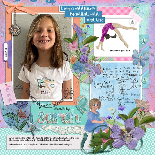 Layout Using She's a Wildflower by Adrienne Skelton Designs-MsBrad