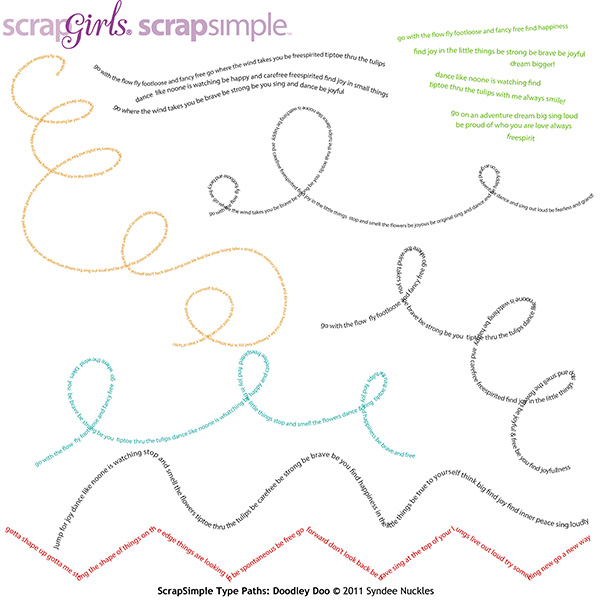 ScrapSimple Type Paths: Doodley Doo - Commercial License