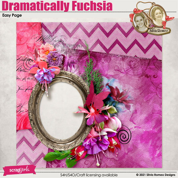 Dramatically Fuchsia Easy Page by Silvia Romeo