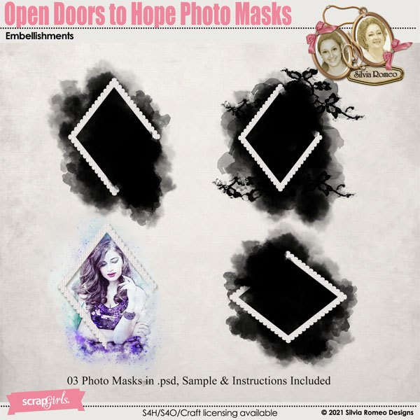 Open Doors to Hope Photo Masks by Silvia Romeo