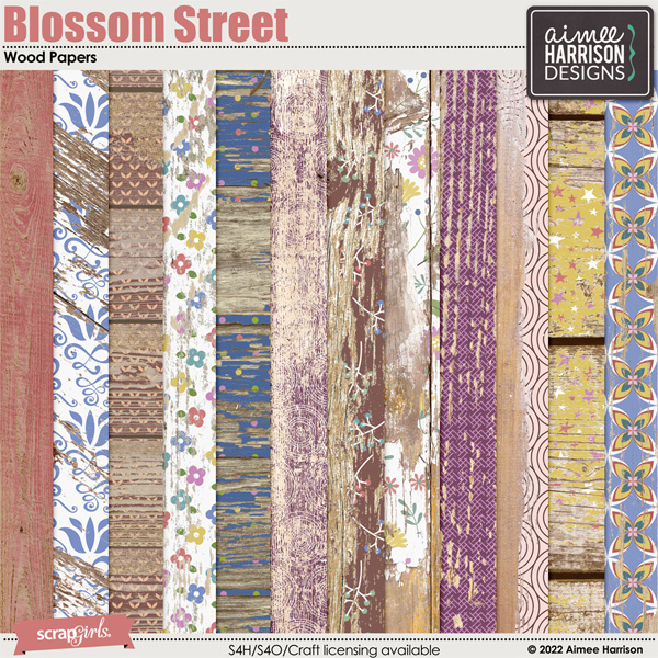 Blossom Street Wood Papers