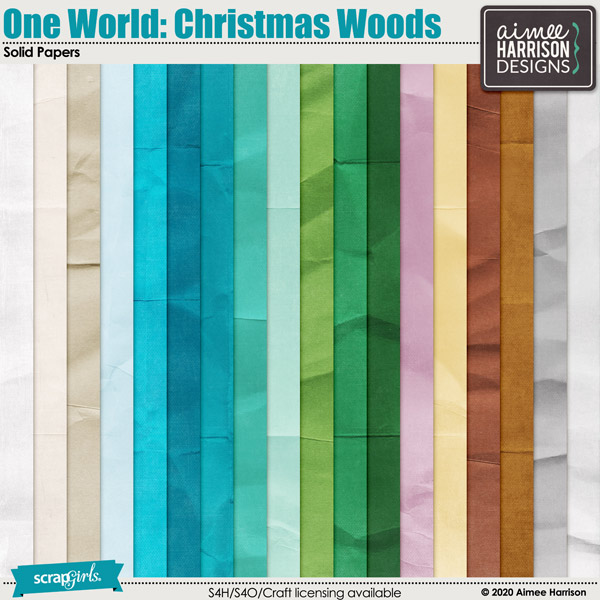 Christmas Woods Solid Papers