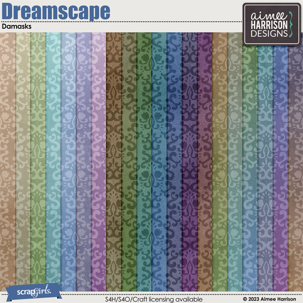 Dreamscape Damask Papers