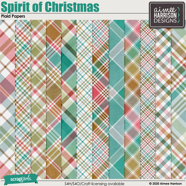 Spirit of Christmas Plaid Papers