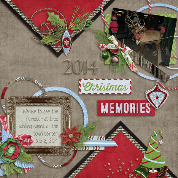 Layout using Wintery Moments: Christmastime - Collection Biggie