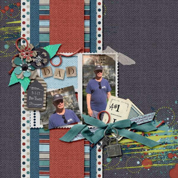 Layout by Kathryn using D Is For Dad - Collection Mini
