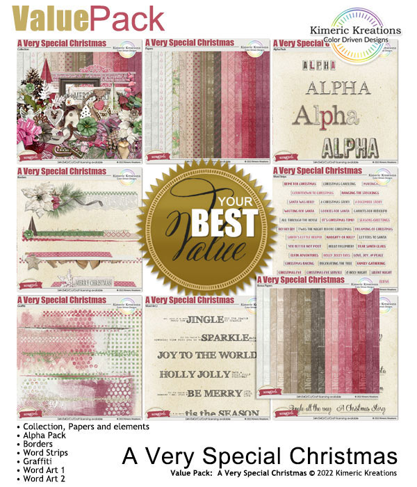 Digital Scrapbook Pack, Best Day Ever Collection by Kimeric Kreations