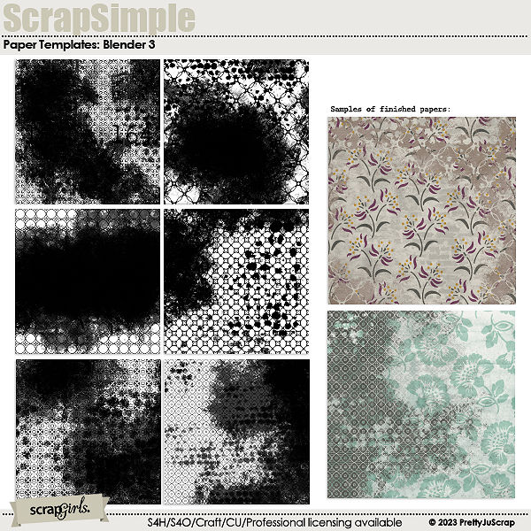 ScrapSimple Digital Paper Templates: Blender 3