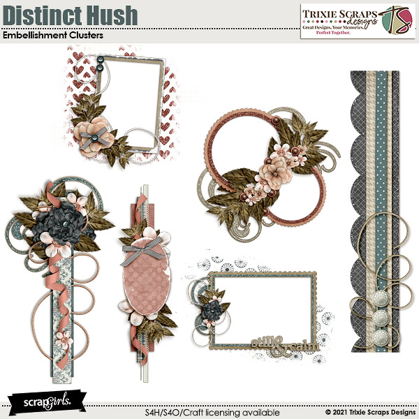 Distinct Hush Clusters Trixie Scraps