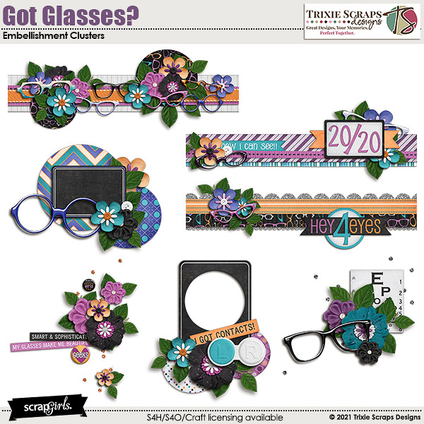 Got Glasses Clusters by Trixie Scraps