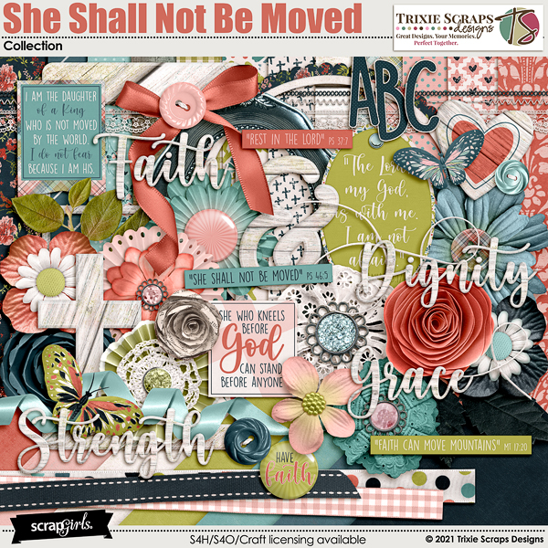 She Shall Not Be Moved Kit by Trixie Scraps