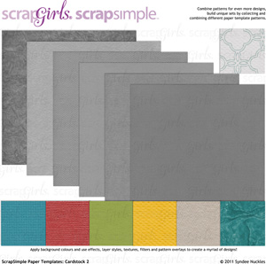 ScrapSimple Paper Templates: Cardstock 2